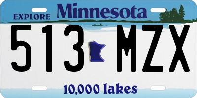 MN license plate 513MZX