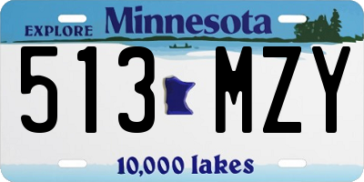 MN license plate 513MZY