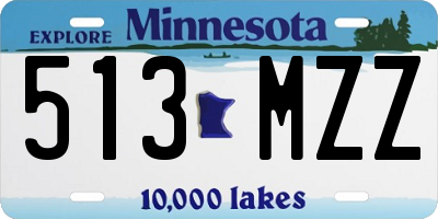 MN license plate 513MZZ