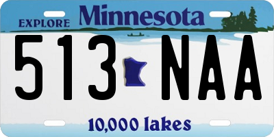 MN license plate 513NAA
