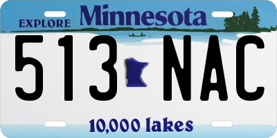 MN license plate 513NAC