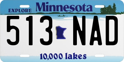 MN license plate 513NAD