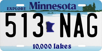 MN license plate 513NAG