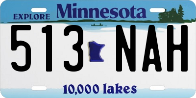 MN license plate 513NAH