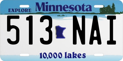 MN license plate 513NAI