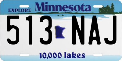 MN license plate 513NAJ