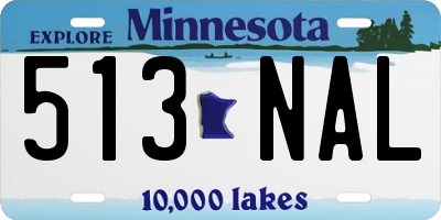 MN license plate 513NAL