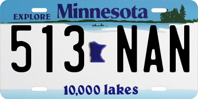 MN license plate 513NAN