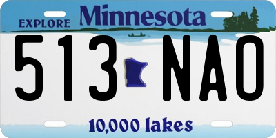 MN license plate 513NAO