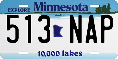 MN license plate 513NAP