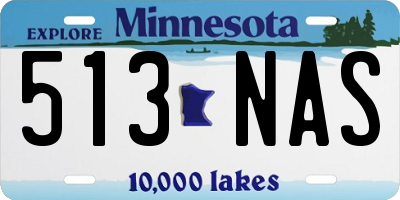 MN license plate 513NAS