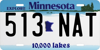 MN license plate 513NAT