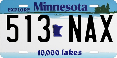 MN license plate 513NAX