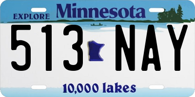 MN license plate 513NAY