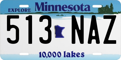 MN license plate 513NAZ