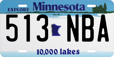 MN license plate 513NBA