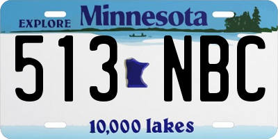 MN license plate 513NBC