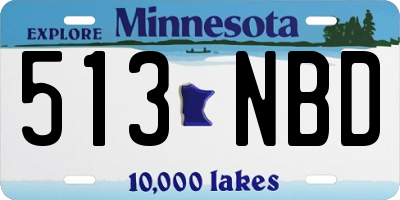 MN license plate 513NBD