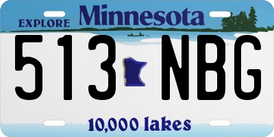 MN license plate 513NBG