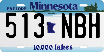 MN license plate 513NBH