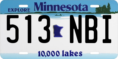 MN license plate 513NBI