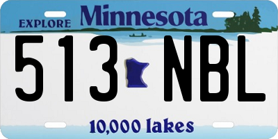MN license plate 513NBL