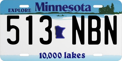 MN license plate 513NBN