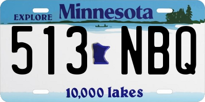 MN license plate 513NBQ