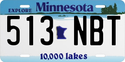 MN license plate 513NBT