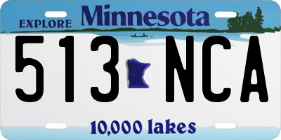 MN license plate 513NCA