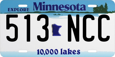 MN license plate 513NCC