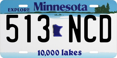 MN license plate 513NCD