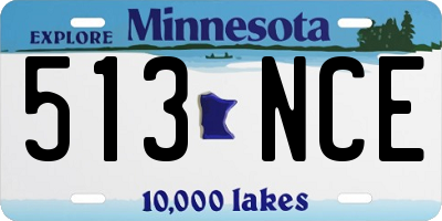 MN license plate 513NCE