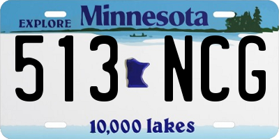MN license plate 513NCG