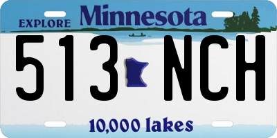 MN license plate 513NCH