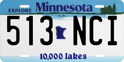 MN license plate 513NCI
