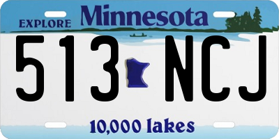 MN license plate 513NCJ
