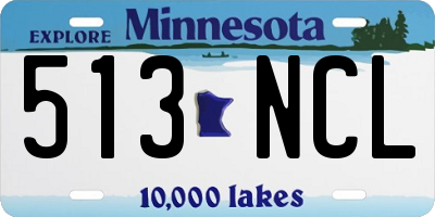 MN license plate 513NCL