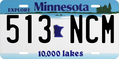 MN license plate 513NCM