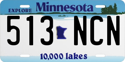 MN license plate 513NCN