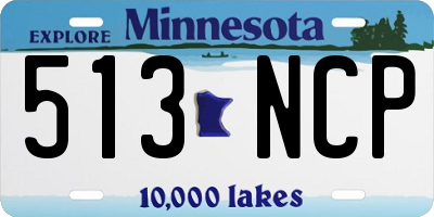 MN license plate 513NCP