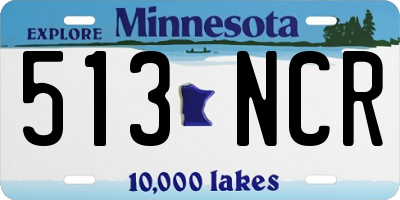 MN license plate 513NCR