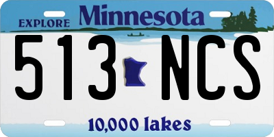 MN license plate 513NCS