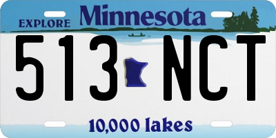 MN license plate 513NCT
