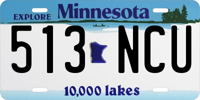 MN license plate 513NCU