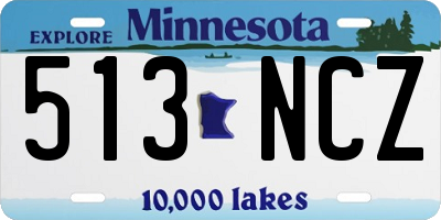 MN license plate 513NCZ
