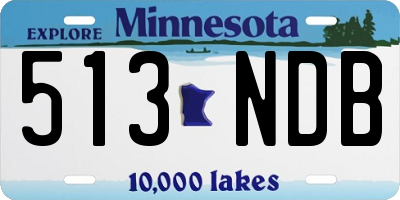 MN license plate 513NDB