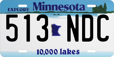 MN license plate 513NDC