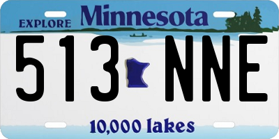 MN license plate 513NNE