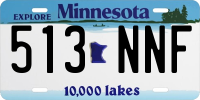 MN license plate 513NNF
